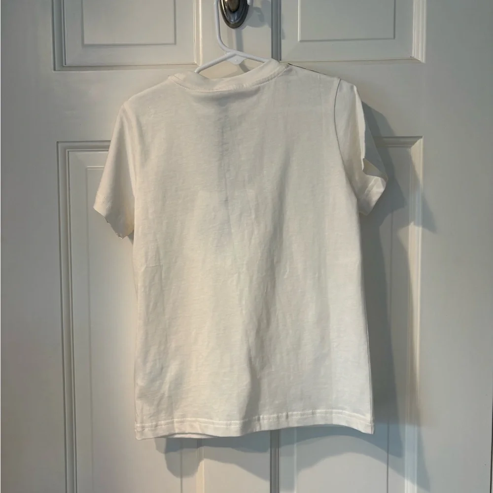 NWT Moncler Kids size 8 Cream Maglia T-Shirt with Logo - Picture 3 of 6